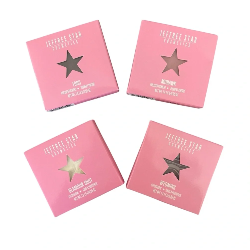 Jeffree Star Bundle of 4 Single Pan Eyeshadow & Pressed Pigment Singles NEW